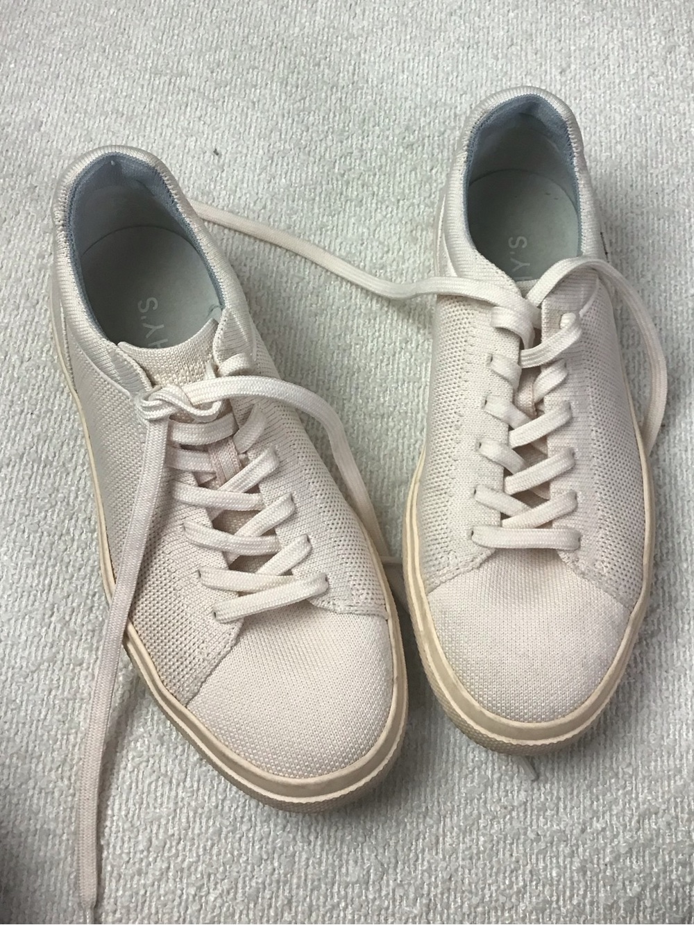 Rothys The Lace Up Sneaker Baby Pink Women’s Size 7
